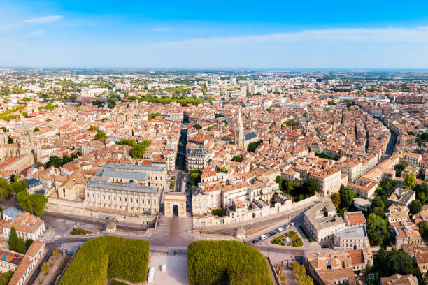 istock Montpellier aerial panoramic view, France 1096991926