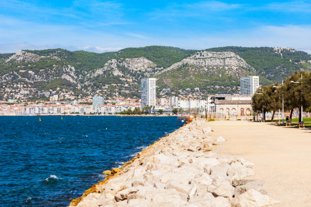 Toulon city panoramic view in Cote d'Azur provence in sothern France