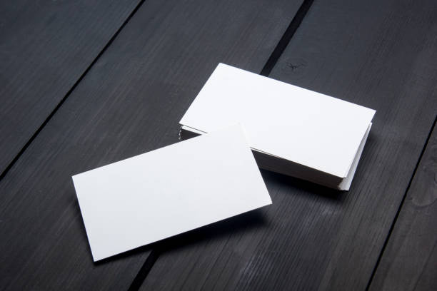 istock Business cards Mockup on color background. Flat Lay. copy space for text 1096992492