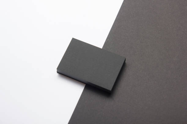 istock Business cards Mockup on color background. Flat Lay. copy space for text 1096995222