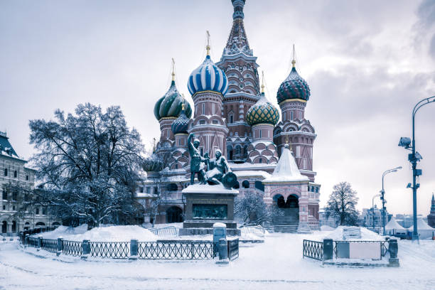 istock St Basil's cathedral in cold winter, Moscow, Russia 1096998456
