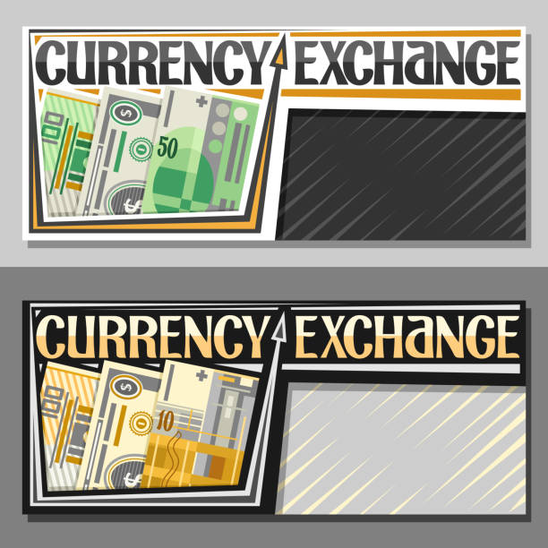 vektor-banner für währungstausch - swiss currency dollar sign exchange rate symbol stock-grafiken, -clipart, -cartoons und -symbole