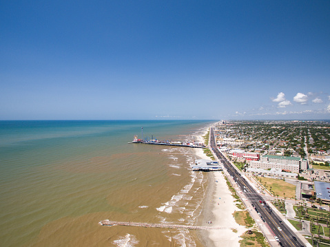 Aerial view of Galveston's Pleasure Pier