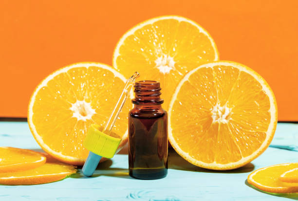 istock Bottle with essential oil orange 1097005112