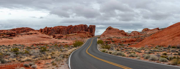 istock Empty Desert Road on Red Rock Canyon 1097030346