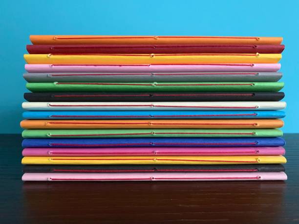 istock Row of colorful diaries 1097038618