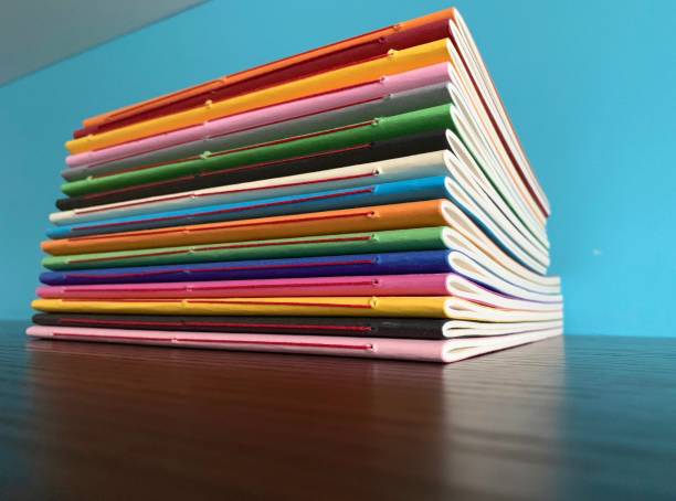 istock Row of colorful diaries 1097038686