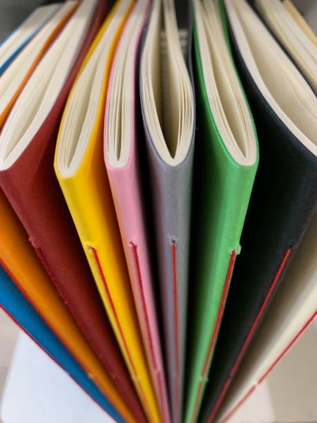 istock Row of colorful diaries 1097038960