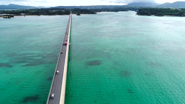 istock Aerial View Of Bridge Over Sea 1097047180