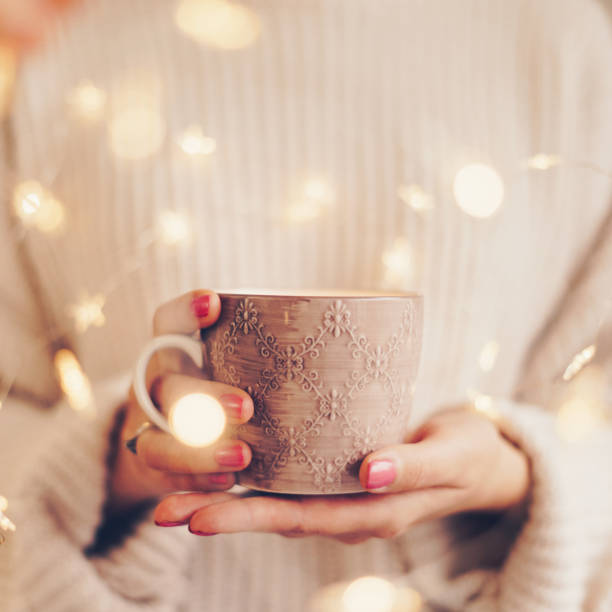 istock Woman drinking coffee on a cold winter day 1097051356