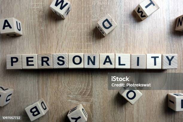 Personality Word From Wooden Blocks Stock Photo - Download Image Now - Individuality, Characters, Typescript