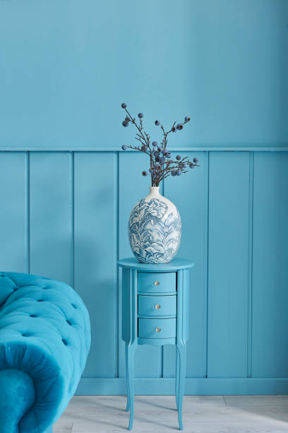 istock Blue room, blue interior, Blue background and sofa style. 1097059812