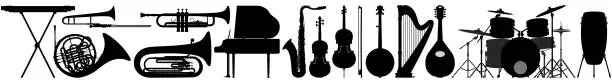 Vector illustration of Musical Instruments