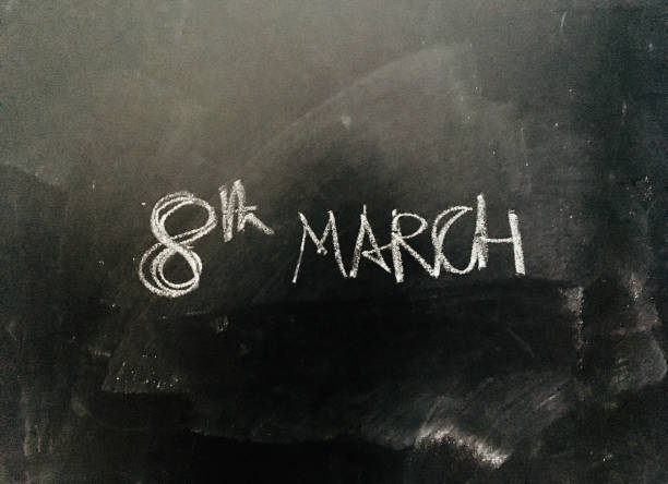 istock 8th March International Women's Day handwritten on Blackboard 1097064216