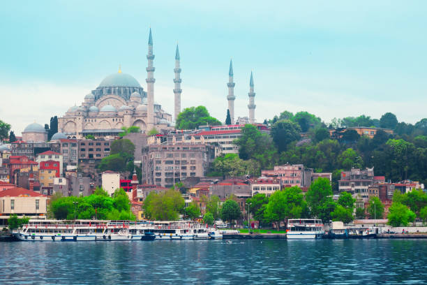 istock Suleymaniye Mosque on the Beach seaside in istanbul 1097066366