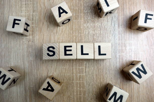istock Sell word from wooden blocks 1097068846