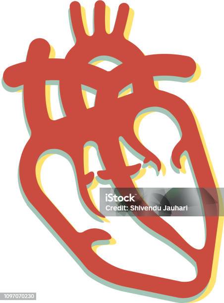 Human Heart With Chambers Icon Stock Illustration - Download Image Now - Accidents and Disasters, Alertness, Cardiac Conduction System