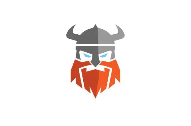 Vector illustration of Creative Abstract Viking Head