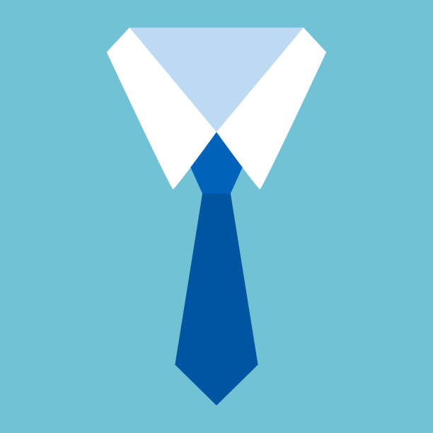 hemd und krawatte-symbol. formellen anzug im büro. vektor-illustration - krawatte stock-grafiken, -clipart, -cartoons und -symbole