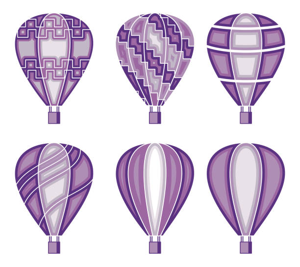 illustrazioni stock, clip art, cartoni animati e icone di tendenza di mongolfiera in volo - hot air balloon party carnival balloon