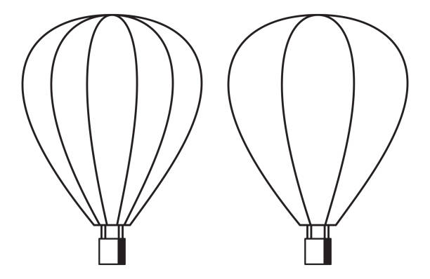 illustrazioni stock, clip art, cartoni animati e icone di tendenza di mongolfiera in volo - hot air balloon party carnival balloon