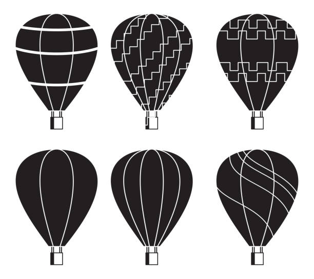 illustrazioni stock, clip art, cartoni animati e icone di tendenza di mongolfiera in volo - hot air balloon party carnival balloon