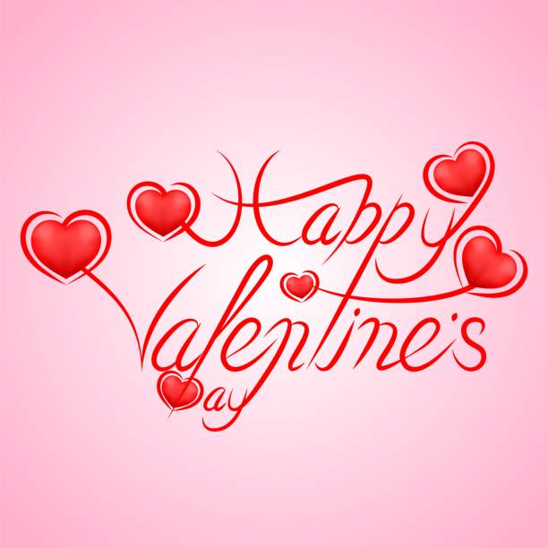 istock Happy Valentine's Day. Typography background with beautiful handwritten calligraphy text. 1097087142