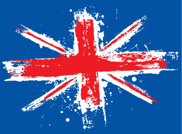 illustrazioni stock, clip art, cartoni animati e icone di tendenza di grunge union jack - british flag dirty british culture flag