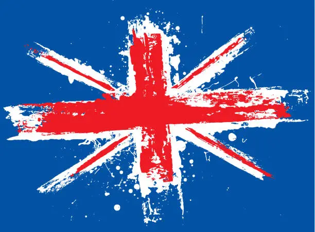 Vector illustration of Grunge Union Jack