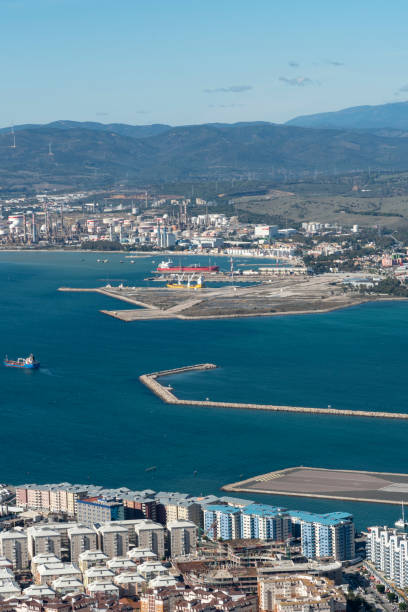 istock Landscape with industries near Gibraltar 1097101774