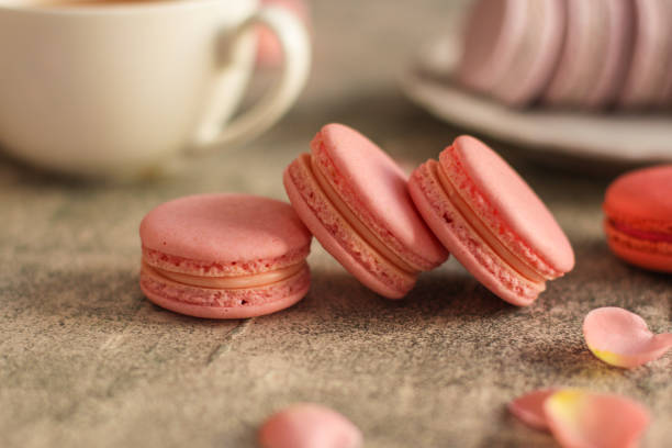 istock macaron, pastel color, dessert cake (natural macaroons). top copy space. food background 1097118652