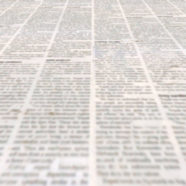 istock Newspaper with old vintage unreadable paper texture background 1097123692