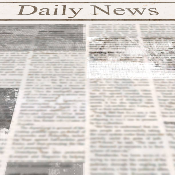 istock Daily news newspaper with headline and old unreadable text 1097123764