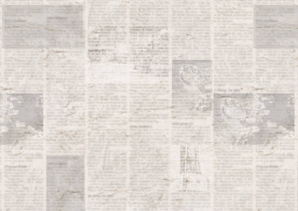 istock Newspaper with old grunge vintage unreadable paper texture background 1097123800