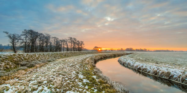 istock Meandering River in Frozen  landscape 1097125462