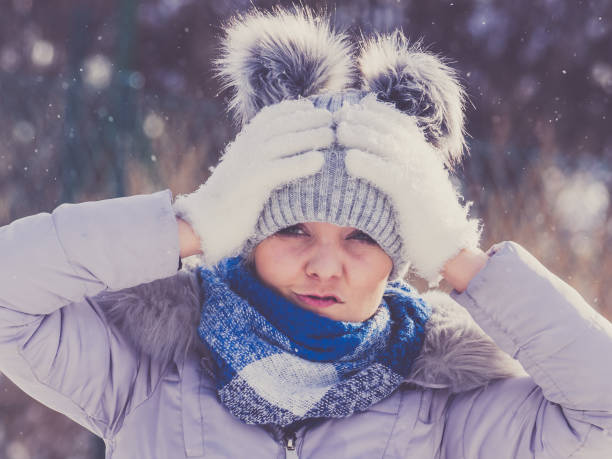 istock Female wearing warm outfit during winter 1097128072