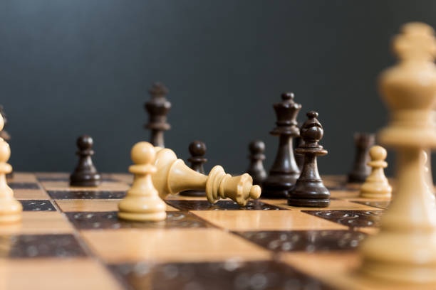 istock Chess photographed on a chessboard 1097132690