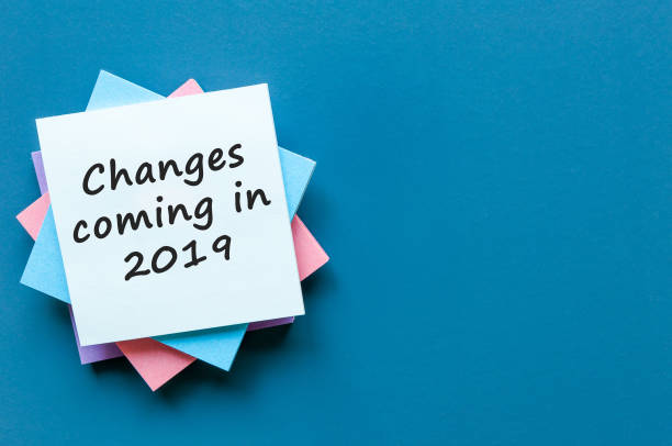 istock Change is coming in 2019. text write on pile of paper 1097144876