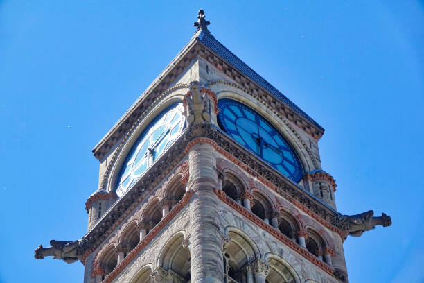 Belfry of the Myeongdong cathedral of the Roman Catholic Archdiocese of Seoul in South Korea