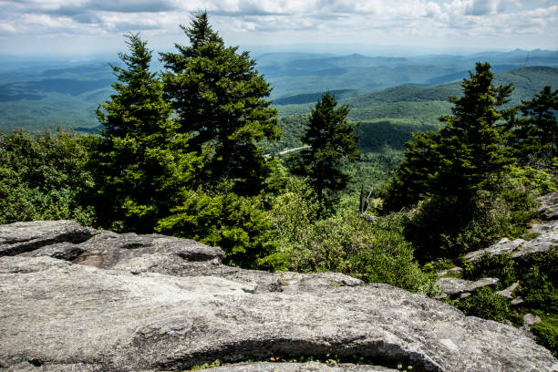 istock Scenic landscape of a massive rock overhanging a valley, 1097156442