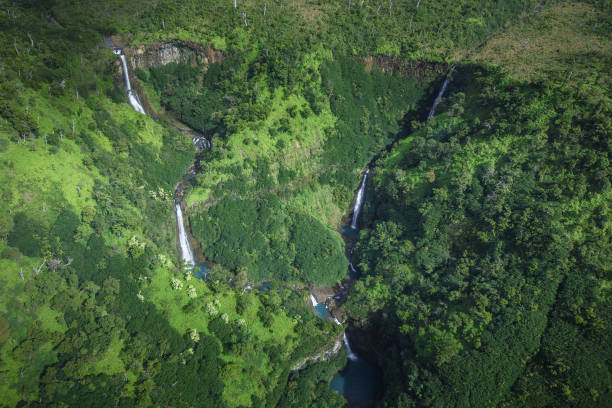 istock Five Sisters Waterfalls (Kahili Falls) in Kauai 1097158430