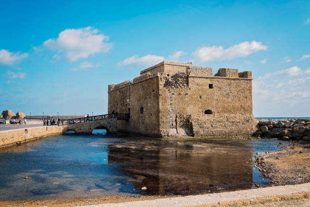 Ruins of old castle in Paphos Cyprus