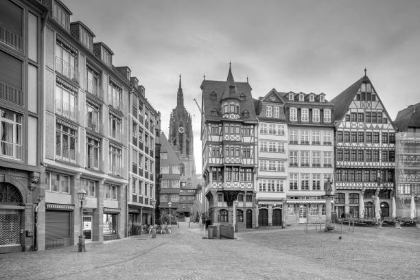 istock Frankfurt Old town square romerberg at twilight 1097160324