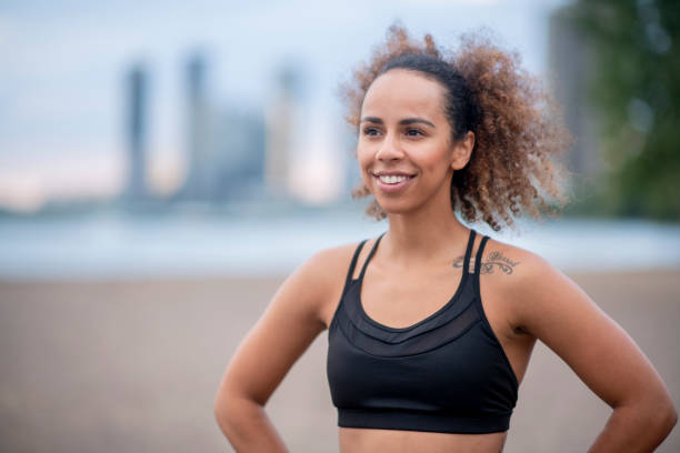 istock Fit woman smiling 1097160392
