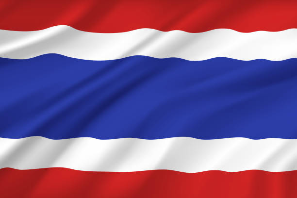 istock Thailand flag wavy realistic 3D Bangkok symbol 1097167056