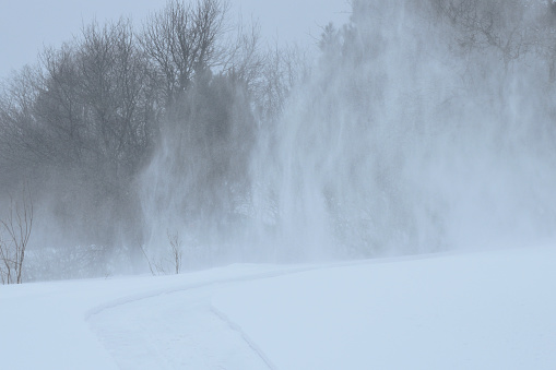 January Winter Blizzard New Brunswick Canada
