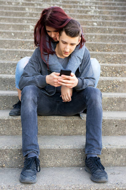 istock Teenage couple having fun 1097174328
