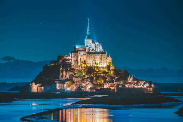 istock Mont Saint-Michel at twilight, Normandy, France 1097175606