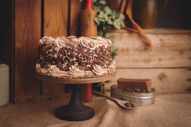 Ciasto z musu czekoladowego z wiórkami czekoladowymi – zdjęcie