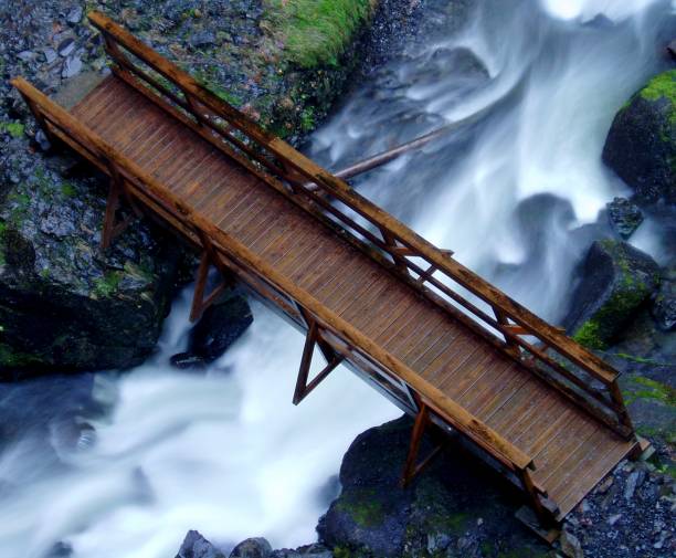 pont de chutes d'elowah - over easy photos et images de collection